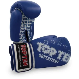 De gros ✔️ Boxe Anglaise Top Ten Gants Multiboxes Top Ten Superfight Stars BLEU 🔔 9