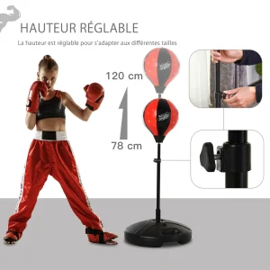 Top 10 ✨ Homcom Punching Ball Sur Pied Enfant Hauteur Réglable Gants Inclus Rouge 🥰 16