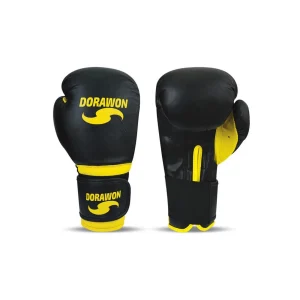 Le moins cher 👏 Boxe Dorawon Dorawon, Gants De Boxe Cuir Professionnel Stoke, Noir Et Jaune JAUNE 🎁 7